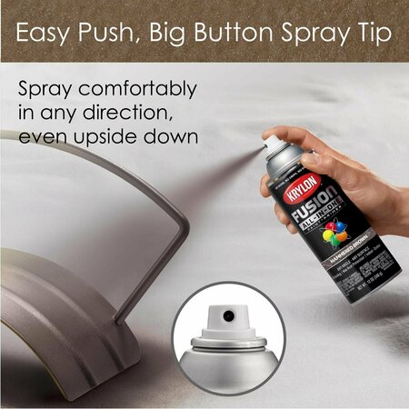 Short Cuts Krylon Fusion All-In-One Hammered Brown Paint+Primer Spray Paint 12 oz K02783007